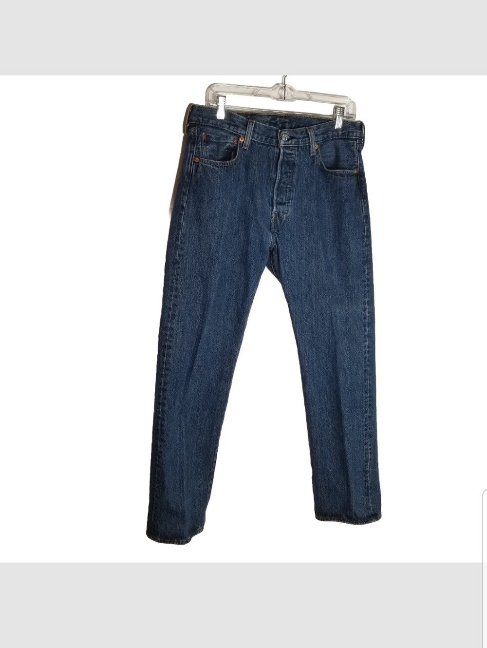 Levi's 501 Jeans Men's 33x32 Actual 32x30 Button Fly Straight Leg Blue Denim